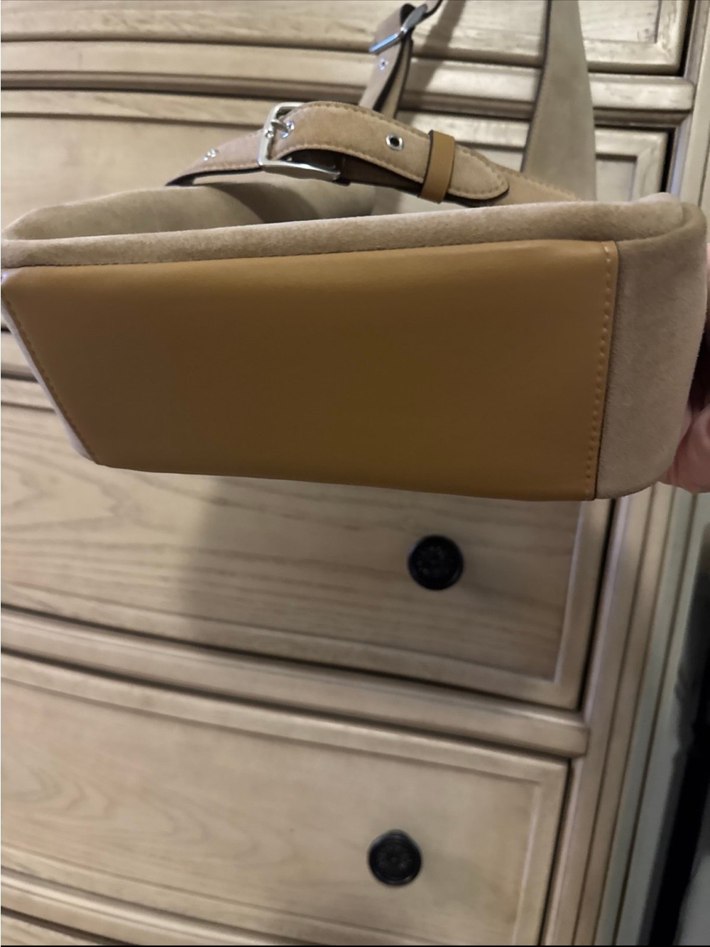 Coach Suede Taupe - Hadley Convertible Crossbody - Picture 9 of 9